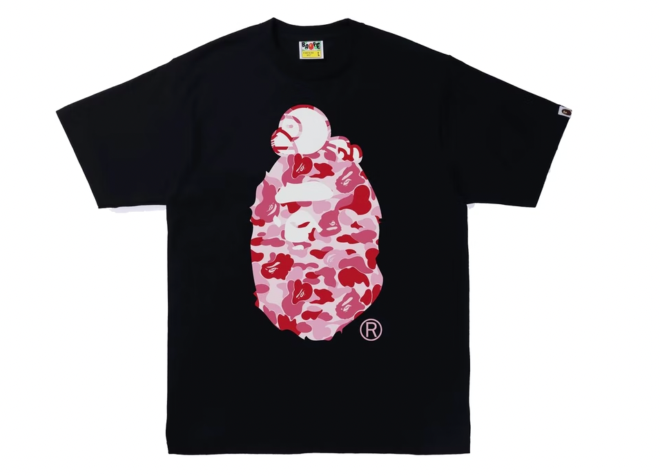 BAPE ABC Camo Milo On Big Ape Tee Black/Pink