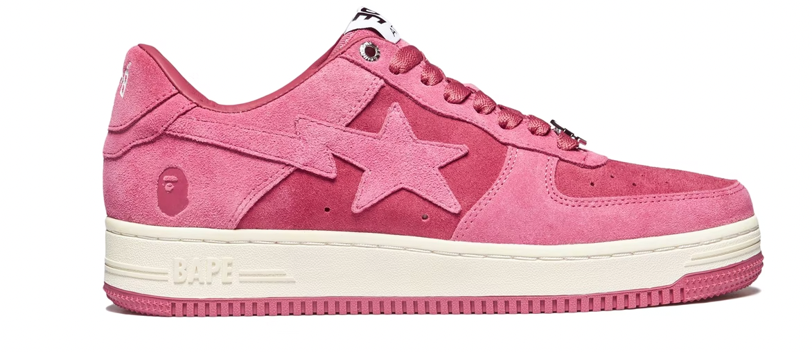 A Bathing Ape Bape Sta Pink Suede