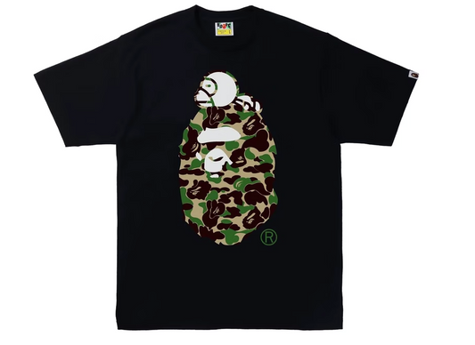 BAPE ABC Camo Milo On Big Ape Tee Black/Green