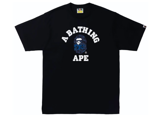 BAPE Sand Camo College Tee Black/Navy
