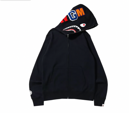 BAPE Shark Full Zip Hoodie (SS22) Black