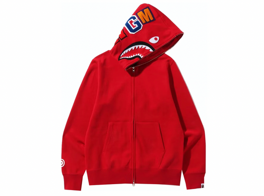 BAPE Shark Full Zip Hoodie (SS22) Red