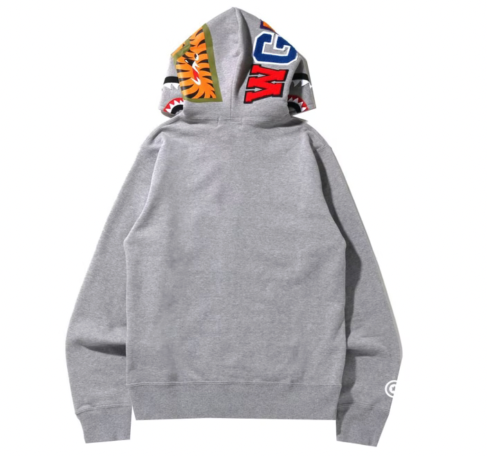 BAPE Shark Full Zip Hoodie (SS22) Gray