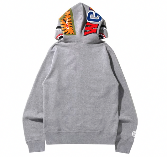 BAPE Shark Full Zip Hoodie (SS22) Gray