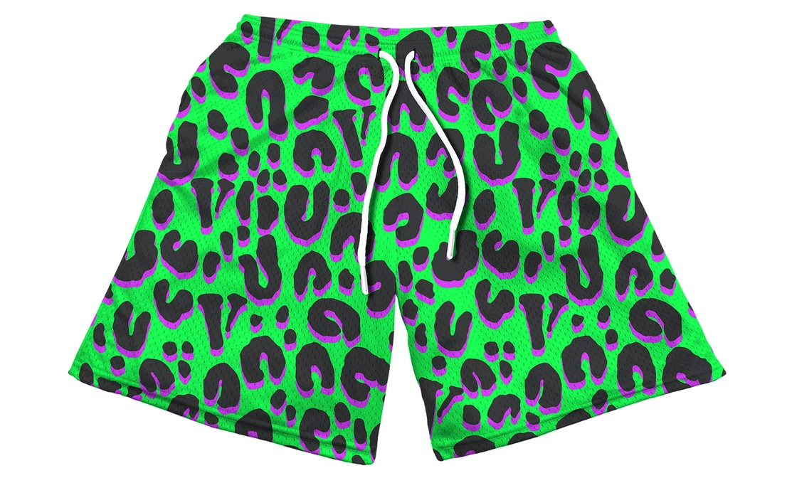 Vlone Rodman Cheetah Shorts Green