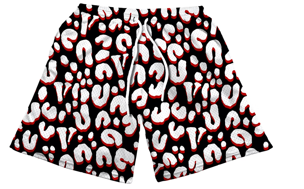 Vlone Rodman Cheetah Shorts Black/White