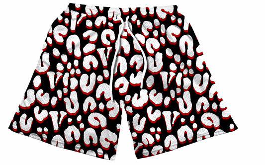 Vlone Rodman Cheetah Shorts Black/White