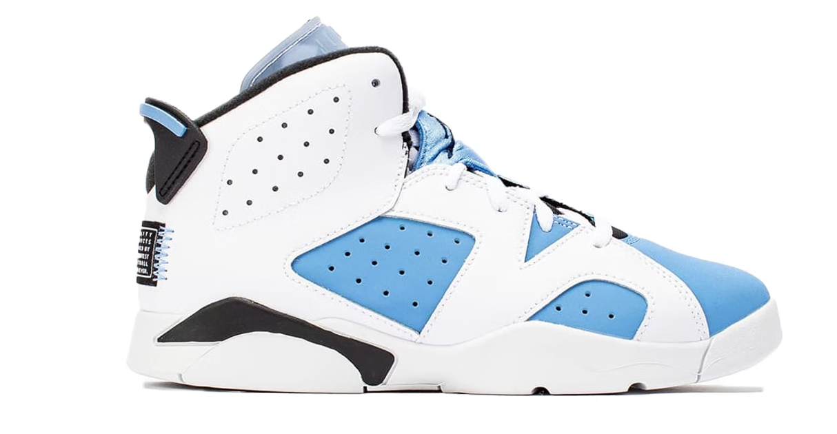 Jordan 6 Retro UNC White Little Kids