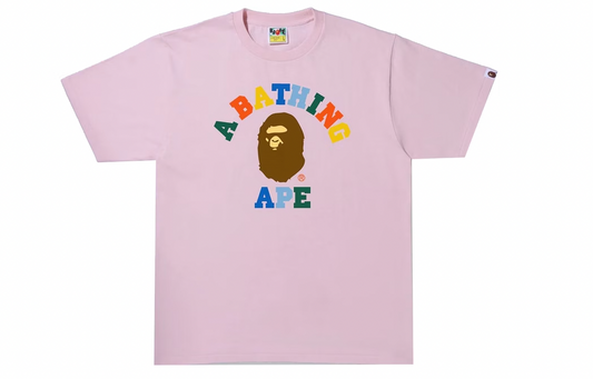 BAPE Colors College Tee Pink