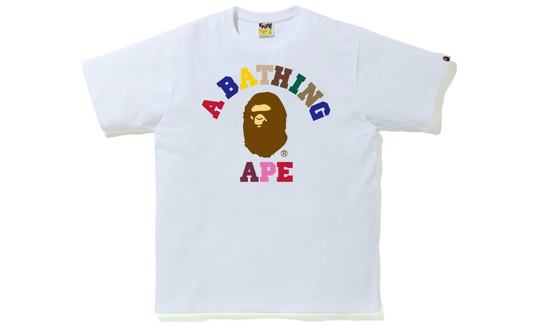 BAPE Colors College Tee White