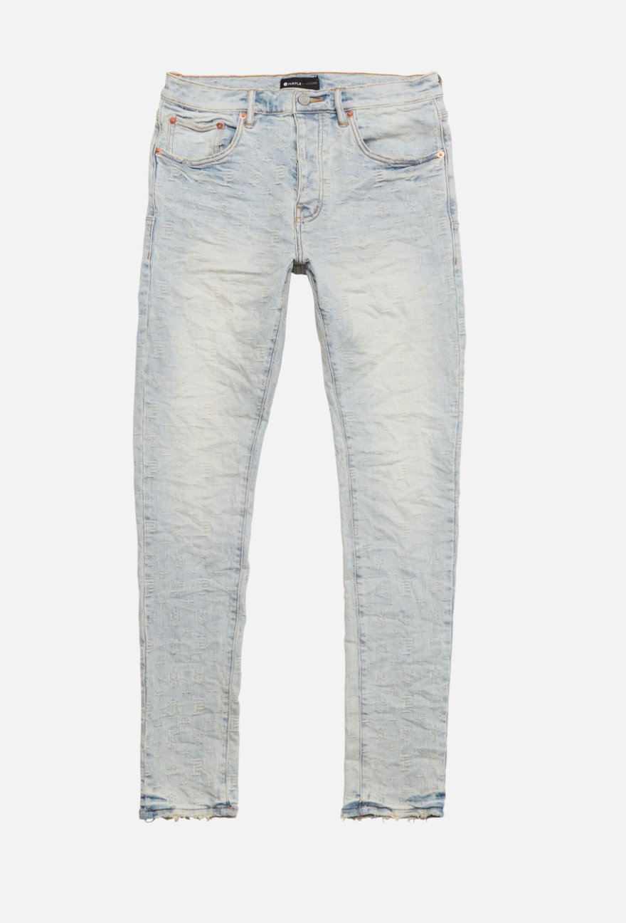 Buy PURPLE BRAND Jacquard Monogram Jeans 'Superlight Indigo