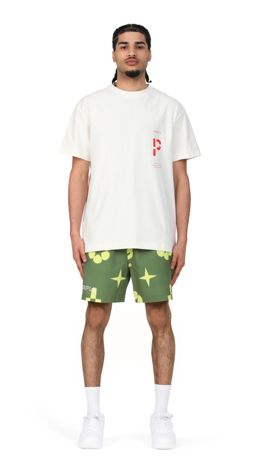 Purple Brand Military Jumbo Monogram Swim Shorts