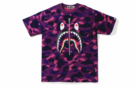 BAPE Color Camo Shark Tee Purple