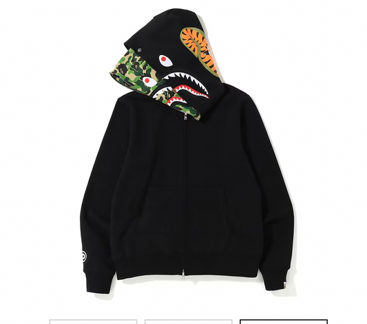 BAPE ABC Shark Full Zip Double Hoodie Black/Green
