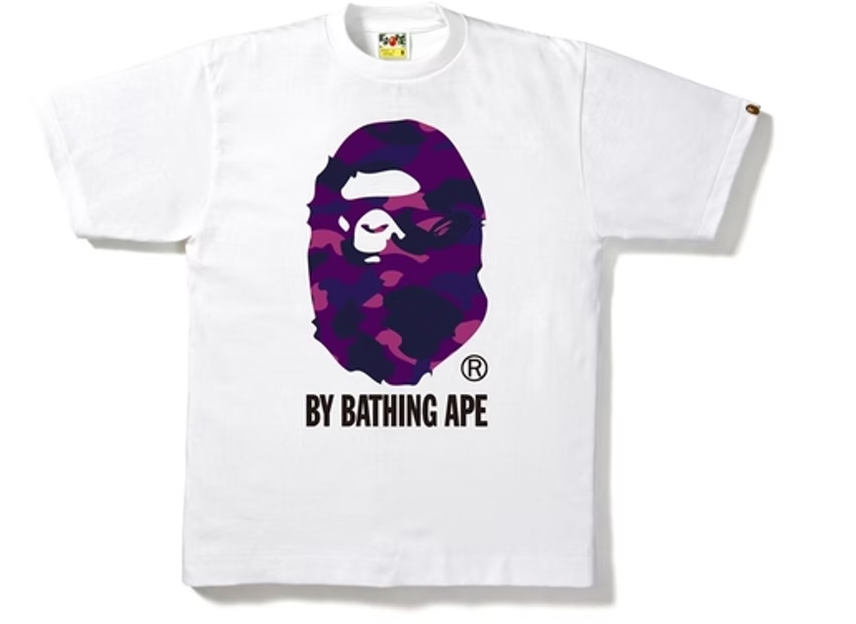 BAPE Color Camo By Bathing Tee White/Purple