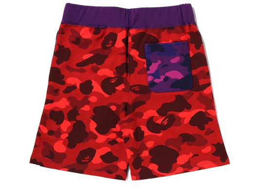BAPE Crazy Camo Shark Sweat Shorts Navy