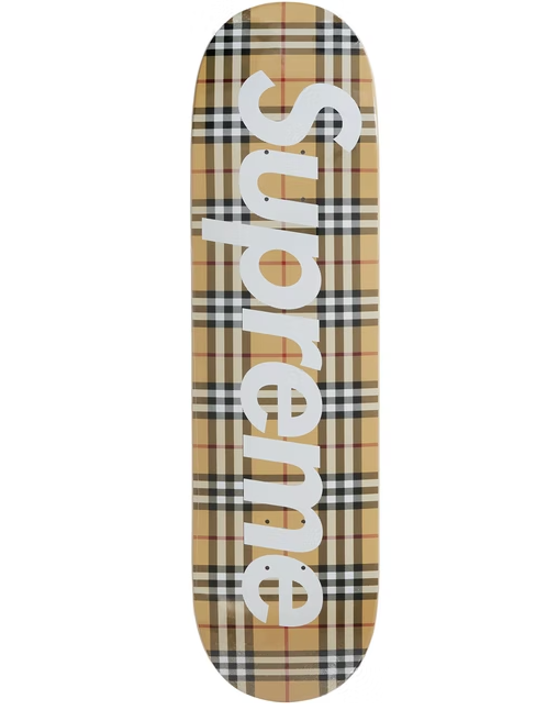 Supreme Burberry Skateboard Deck Beige