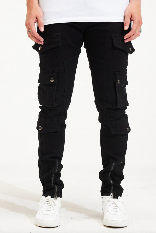 EMBELLISH EVERYDAY CARGO DENIM BLACK