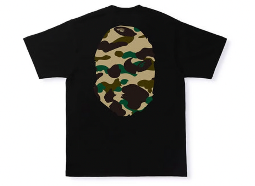 BAPE 1st Camo Big Ape Head Tee Black Yellow