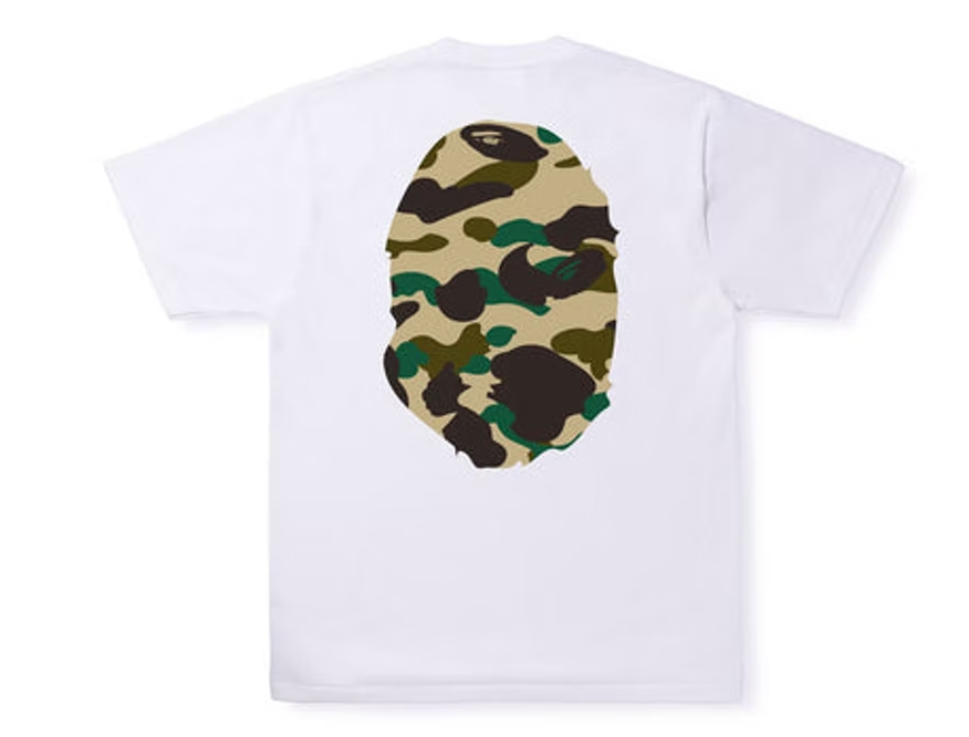 BAPE 1st Camo Big Ape Head Tee White Yellow