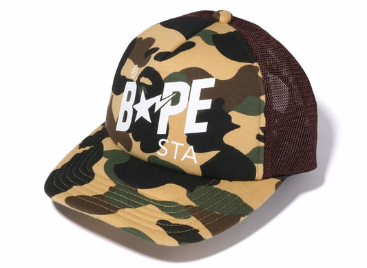 BAPE 1st Camo BAPE Sta Mesh Cap Yellow