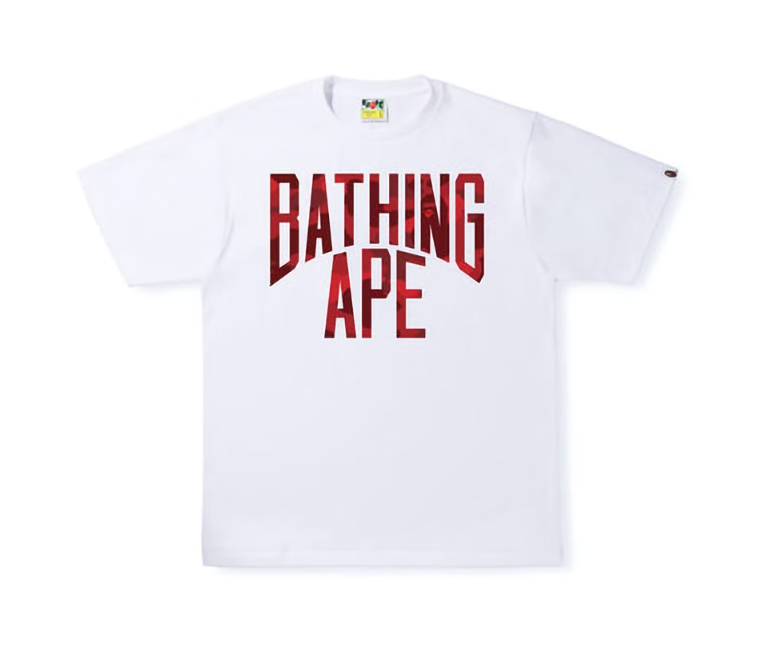 BAPE Color Camo NYC Logo Tee (SS22) White Red