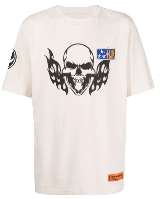 Heron Preston Logo Patch Crewneck T-Shirt OFF WHITE