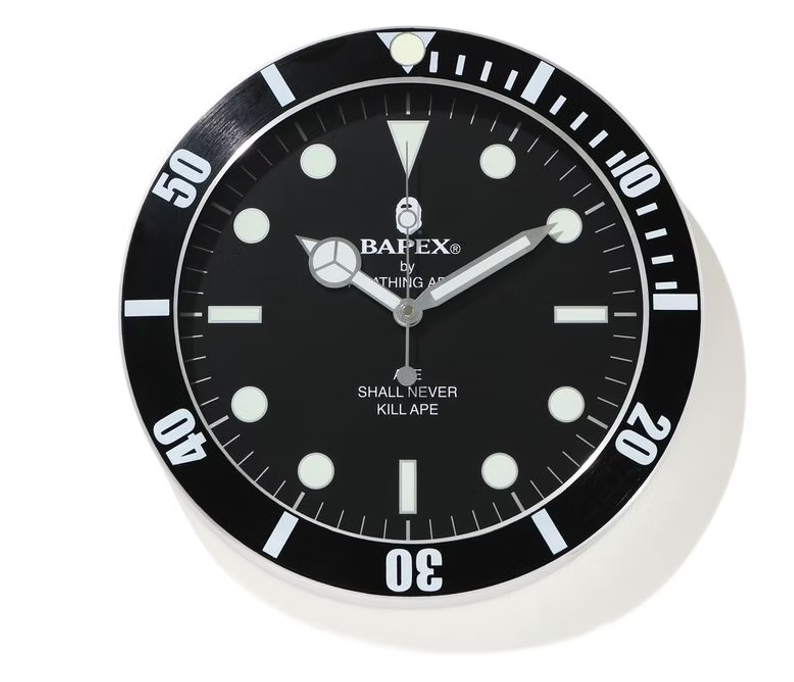 BAPE X Wall Clock Black