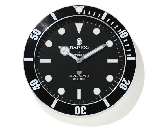 BAPE X Wall Clock Black