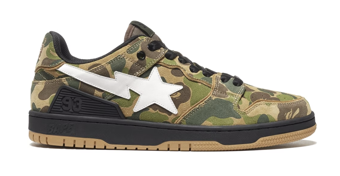 A Bathing Ape Bape SK8 Sta ABC Camo Green/ Gum