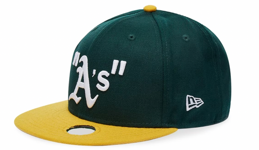 OFF-WHITE x MLB Oakland Athletics Cap Green/Yellow/White