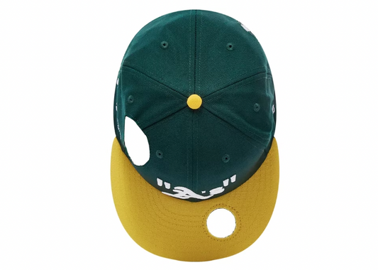 OFF-WHITE x MLB Oakland Athletics Cap Green/Yellow/White