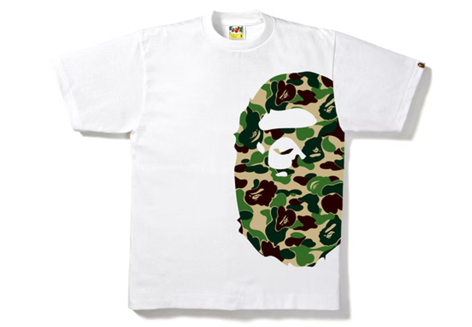 BAPE ABC Side Big Ape Head Tee White/Green