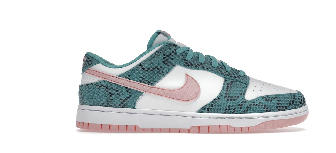 Nike Dunk Low Snakeskin Washed Teal Bleached Coral