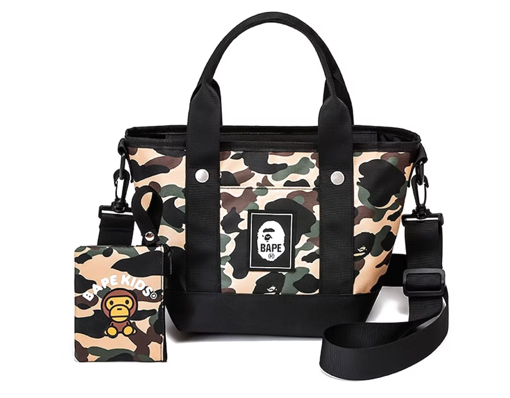 BAPE e-MOOK 2021 Autumn Winter Collection Kids Book Green Camo Bag