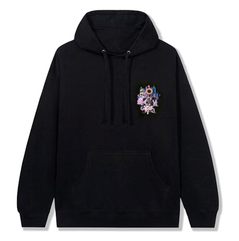 Anti Social Social Club Bouquet For The Old Days Hoodie Black