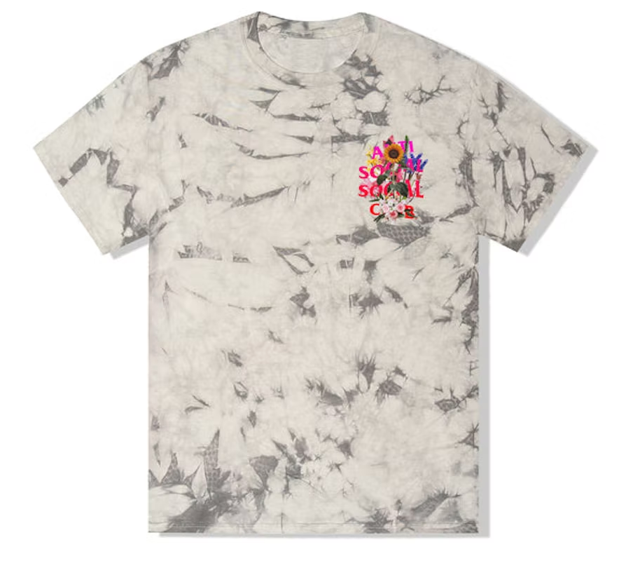 Anti Social Social Club Bouquet For The Old Days T-shirt Black Tie Dye