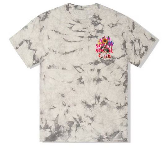 Anti Social Social Club Bouquet For The Old Days T-shirt Black Tie Dye