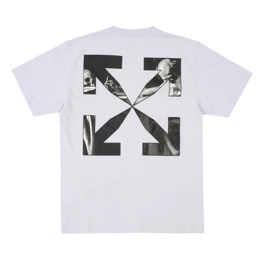 OFF-WHITE CARAVAGGIO ARROW SLIM TEE PURPLE