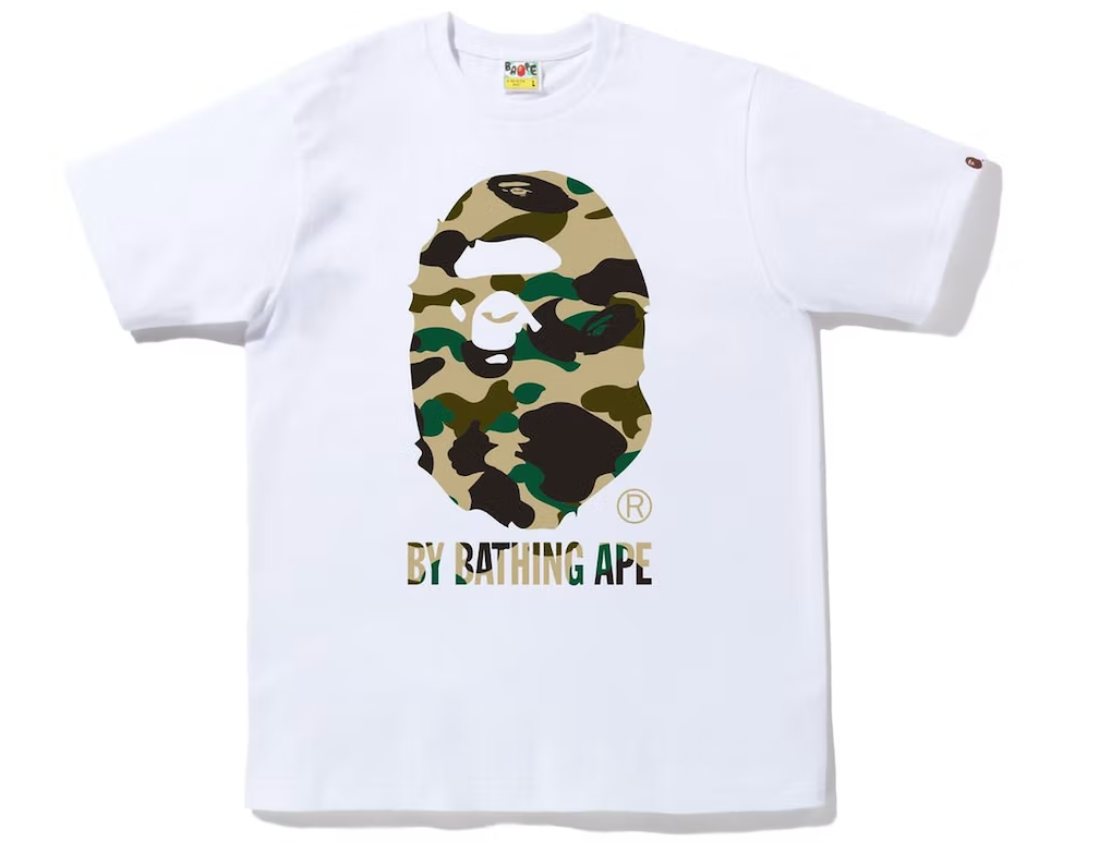 BAPE 1st Camo By Bathing Ape Tee (FW22) White Yellow