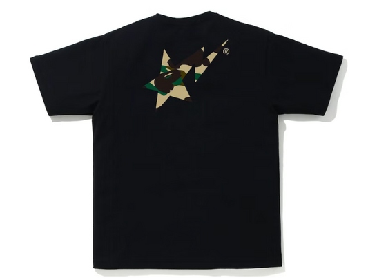 BAPE 1st Camo Bapesta Logo Tee Black/Yellow
