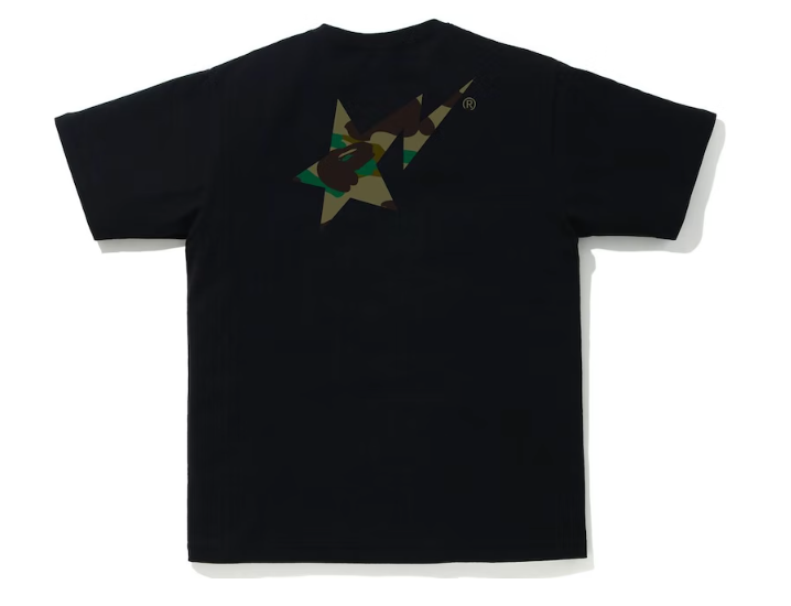 BAPE 1st Camo Bapesta Logo Tee Black/Green