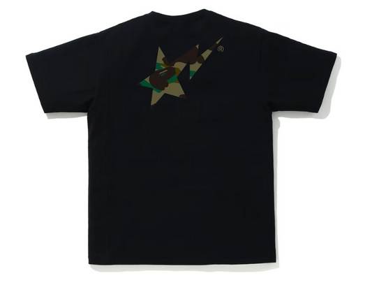 BAPE 1st Camo Bapesta Logo Tee Black/Green