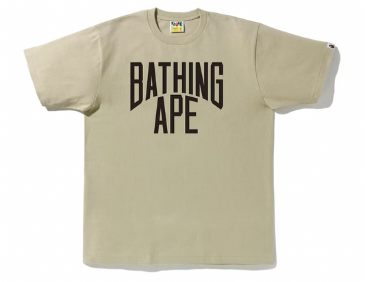 BAPE Bicolor NYC Logo Tee Beige