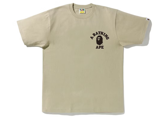 BAPE Bicolor College ATS Tee Beige