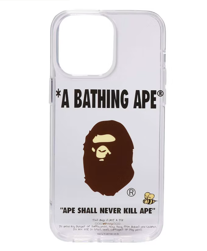 BAPE Bathing Ape iPhone 14 Pro Max Case Clear