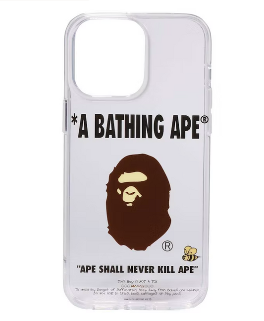 BAPE Bathing Ape iPhone 14 Pro Max Case Clear