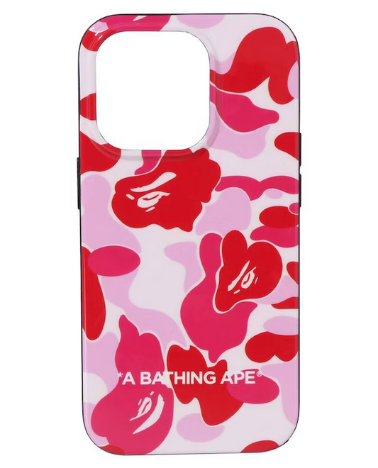 BAPE ABC Camo iPhone 14 Pro Case Pink