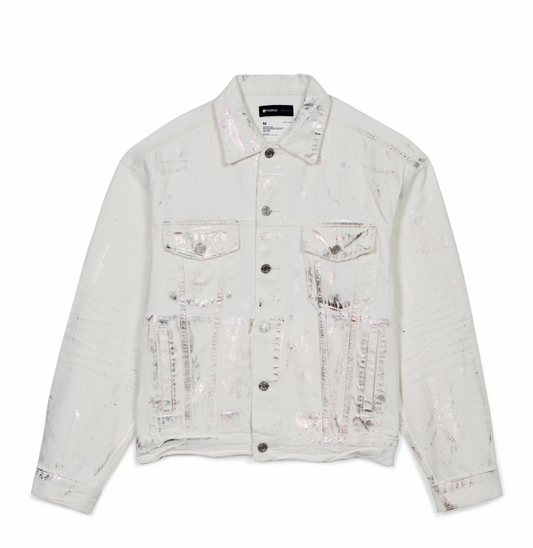 Purple Brand White X Ray Iridescent Wave Foil