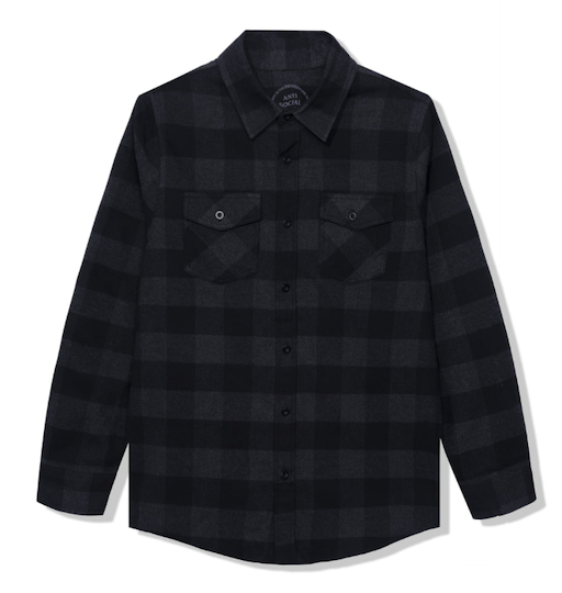 Anti Social Club Happiest Place On Earth Black Flannel